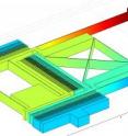 This illustration depicts a tiny device called a monolithic comb drive, which might be used as a high-precision "nanopositioner" for such uses as biological sensors, computer hard drives and other possible applications. The device was created by Jason Vaughn Clark, an assistant professor of electrical and computer engineering and mechanical engineering at Purdue University.