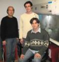 From left, Kenneth S. Kosik, Pierre Neveu, and Israel Hernandez.