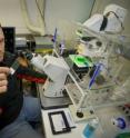 Mark LaBarge used micro patterning technology to imprint thousands of molecular combinations onto a glass microscope slide to mimic microenvironmental conditions within the human breast.
