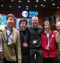 Smiling faces: GOCE team from industry and ESA at end of LEOP in Main Control Room, ESOC, Darmstadt, Germany.