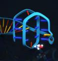 Graphical model of the ethanolamine binding aptamer. The small ethanolamine molecule will be bound to a G-rich sequence region of the aptamer, which is able to form a quadruplex structure. Exemplary illustration of one possible option of binding between aptamer and target molecule.