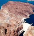 Hoover Dam, with Lake Mead behind it, generates 4 billion kilowatt hours per year.