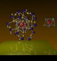 These are VCs8 and MnAu24(SH)18 magnetic superatoms that mimic a manganese atom. The MnAu24 cluster is surrounded by sulfur and hydrogen atoms to protect it against outside attack, thus making it valuable for use in biomedical applications.