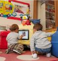 A social robot can operate autonomously with children in a preschool setting. One long-term goal is to engineer systems that test whether young children can learn a foreign language through interactions with a talking robot.