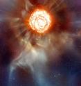 This artist's impression shows the supergiant star Betelgeuse as it was revealed thanks to different state-of-the-art techniques on ESO's Very Large Telescope, which allowed two independent teams of astronomers to obtain the sharpest ever views of the supergiant star Betelgeuse. They show that the star has a vast plume of gas almost as large as our Solar System and a gigantic bubble boiling on its surface. These discoveries provide important clues to help explain how these mammoths shed material at such a tremendous rate.