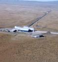 This is an aerial view of the LIGO facility in Hanford, Wash.