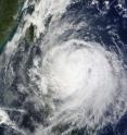 NASA's MODIS instrument on the Terra satellite captured Typhoon Lupit on Oct. 22 at 0240 UTC (10:40 a.m. local time Asia/Manila), and it didn't show an eye, indicating the storm may be weakening as it runs into dry air.