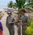 Tsunami eyewitnesses are interviewed by Professors Costas Synolakis of USC and Hermann Fritz of Georgia Tech to evaluate warning, evacuation and survival strategies on Manono Island, Samoa.