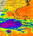 NASA's Aqua satellite AIRS instrument captured an infrared image of Hurricane Ida's cold thunderstorm cloud tops on November 8 at 1:30 a.m. ET. Ida had some strong convective activity in her center as indicated by high thunderstorms (in purple) that were as cold as -63F.