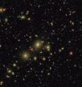 The Perseus galaxy cluster contains 190 galaxies, and lies about 225 million light-years away.