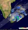 Cyclone 05B was producing heavy rainfall over areas of the southwestern Bay of Bengal and eastern Sri Lanka when the TRMM satellite passed over on Dec. 14, 2009 at 0509 UTC.