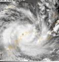 The Moderate Resolution Imaging Spectroradiometer Instrument on NASA's Aqua satellite captured an infrared image of Cyclone Laurence on Dec. 15 at 12:03 a.m. ET as its eye was about to make landfall.