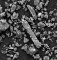 Thse are microscopic dust particles caught inside New York's Times Square subway station.