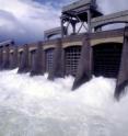 This is a spillway structure releasing water from the Bonneville Dam.