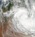 The Moderate Resolution Imaging Spectroradiometer or MODIS instrument on NASA's Aqua satellite captured a visible image of Tropical Storm Olga on Jan. 27 at 4:40 UTC (1 p.m. Australia/Darwin Time).