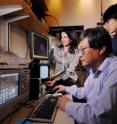 Researchers from Georgia Tech and Emory University have used two different techniques to mechanically study the kinetics of T cell receptors. Shown are (foreground) professor Cheng Zhu and postdoctoral scholar Baoyu Liu and research scientist Veronika Zarnitsyna.