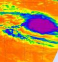 NASA's Aqua satellite flew over Tropical Storm Robyn on April 2, 1929 UTC and the Atmospheric Infrared Sounder instrument captured an infrared image of the storm's cloud temperatures. The images showed high, cold, thunderstorm cloud tops (purple) as cold as -63 F.