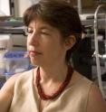 Marlene Zuk, a professor of biology at UC Riverside, observes a cricket in the lab.