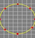 Spatial distortion from a plus-polarized gravitational wave travels perpendicular to the computer screen.