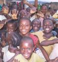 This photo shows children from a Nigerian village.