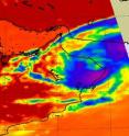 NASA's AIRS instrument on the Aqua satellite captured an infrared image of Cyclone Phet on June 4 at 0947 UTC. The image shows that Phet's center (yellow circle) was leaving the Oman coast at that time. The high cold thunderstorms that surround the center appear in purple (and are as cold as -63 Fahrenheit).