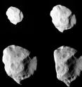 Zooming in on Lutetia: This sequence of images was taken during the fly-by.