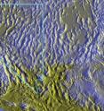 The sinking of the Farallon plate beneath the North American continent over 30 million years created the geologic feature known as the Basin and Range Province, an area of the western United States that encompasses much of Nevada, seen here in a topographic model.