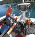 Graham Kent, University of Nevada, Reno's seismological lab director and professor of geological sciences and engineering leads a team of researchers in mapping the bottom of Fallen Leaf Lake with new high-definition multi-beam sonar system in on-going research in the Lake Tahoe basin.