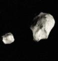 This is an illustration of a binary asteroid.