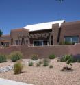 A typical landscape in a Santa Fe front yard features high desert plants.