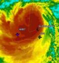 Hurricane Karl gave the GRIP team one of the best opportunities to study a tropical storm. On Sept. 16, all three NASA aircraft flew above Karl simultaneously as it approached the coast of Mexico, captured in this screen grab from GRIP's Real-Time Mission Monitor.