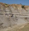 This image shows scientists doing field work in Africa worked this locale, including paleobotanist Bonnie Jacobs from SMU in Dallas.