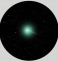 This is how Comet Hartley 2 might appear in the eyepiece of a large amateur telescope. Located about eight degrees (16 full moon diameters) away from the bright star Procyon as it leaves the constellation Gemini, Comet Hartley will be best viewed high in the sky just before dawn.