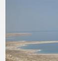 This is the west coast of the Dead Sea, Israel, at an elevation of 415 meters below sea level.