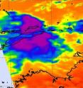 AIRS instrument aboard NASA's Aqua satellite captured an infrared image on April 18 at 04:53 UTC (12:53 a.m. EDT) that showed very little strong (purple) convection remained in Errol and most cloud tops were warming (blue).