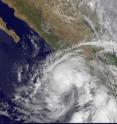 The GOES-11 satellite captured this image at 1230 UTC (8:30 a.m. EDT/5:30 a.m. PDT) that shows Hurricane Beatriz on the coast of southwestern Mexico. Note that Beatriz' eye is not visible.