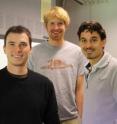 Pictured are Andrew Dittmore, Dustin McIntosh,
and professor Omar Saleh.