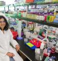 (From left) Aindrila Mukhopadhyay, Eric Luning and Lara Rajeev have produced the first ever map of the genes that determine how  bacteria interact with their surrounding environment.