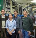 (From left) Paul Adams, Corie Ralston, Jose Henrique Pereira and Ryan McAndrew at the Advanced Light Source where they used the facilities of the Berkeley Center for Structural Biology to reveal important new information on protein folding.