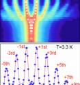 The "8-armed candlestick" in this unusual image of the measurements is proof that the "walls" of the domains in TbFeO3 repel each other at certain temperatures and therefore lie at a fixed distance from each other. The signal from the "ordinary" chaotic domain walls would more resemble a fly swatter.