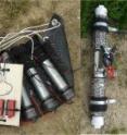 This is an assortment of confiscated pipe bombs.