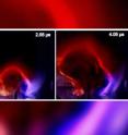 Plasma loops created in the lab were recorded using high-speed cameras.