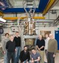 This shows Peter de Groot (2nd from left) and a team of scientists with the BLADE beamline.