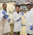 University of Delaware plant scientist Harsh Bais (second from left) is shown with research collaborators, from left, postdoctoral researcher Amutha Sampath Kumar, Jeffrey Caplan, associate director of the Bio-Imaging Center, and postdoctoral researcher Venkatachalam Lakshmanan.