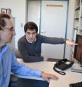 Marko Princevac (left) is seen here in his office with his former graduate student Sam Pournazeri.