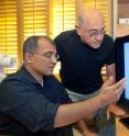 Vikram Bajaj (left) and Alexander Pines led the demonstration of the first magnetically-controlled nearly complete hyperpolarization of the spins of carbon-13 nuclei located near nitrogen-vacancy centers in diamond crystals.