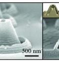 Researchers from NC State University are able to carve nanoscale "volcanoes" by scattering light through a polymer "crystal ball" onto a photo-reactive thin film. The structures hold promise for new drug-delivery technologies.