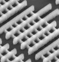 The three-dimensional tri-gate (FinFET) transistors shown here are among the 3-D microchip structures that could be measured using NIST's technique for improving through-focus scanning optical microscopy (TSOM).