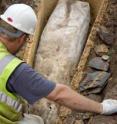 Matthew Morris takes the first look at the Stone Coffin contents.