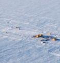 This is a researcher's remote field camp on Pine Island Glacier.